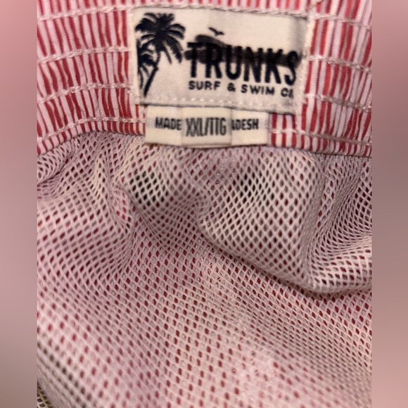 Trunks Surf & Swim Co Sz XXL Red/White Trunks; Seersucker type Fabric - Picture 7 of 10